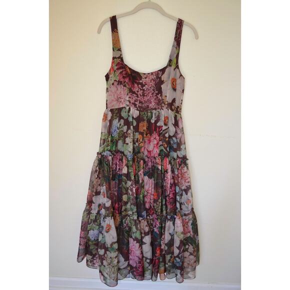 Anthropologie Geisha Designs Isabella Dress Womens 4 Fairy Whimsical Brown - Picture 2 of 8